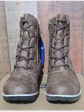 Jambu Women's Quilted Lace-Up Brown/Tan Winter Boot
